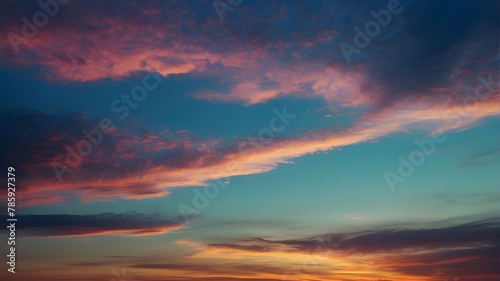 sunset sky with clouds