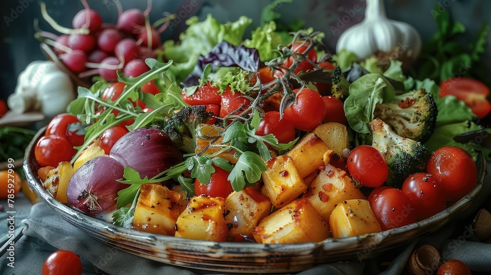A vegan food. Generative AI. A vegan food. Generative AI.