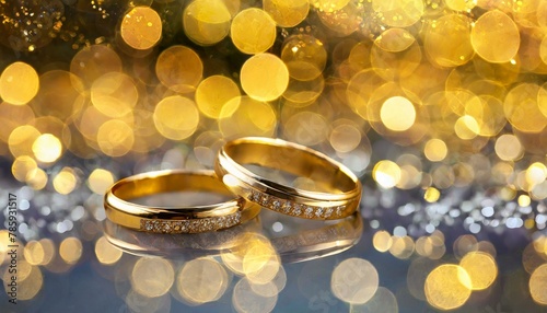 wedding symbols two golden weading rings