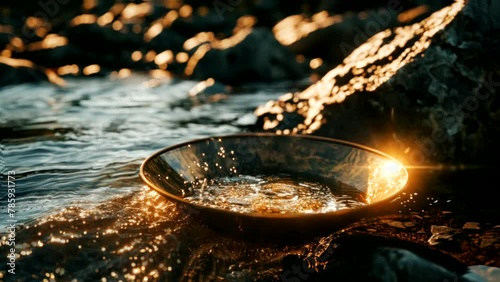 River's Gleaming Treasure: Gold Pan Adventure photo