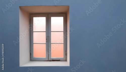 A window on a tone on tone background. Concept art.