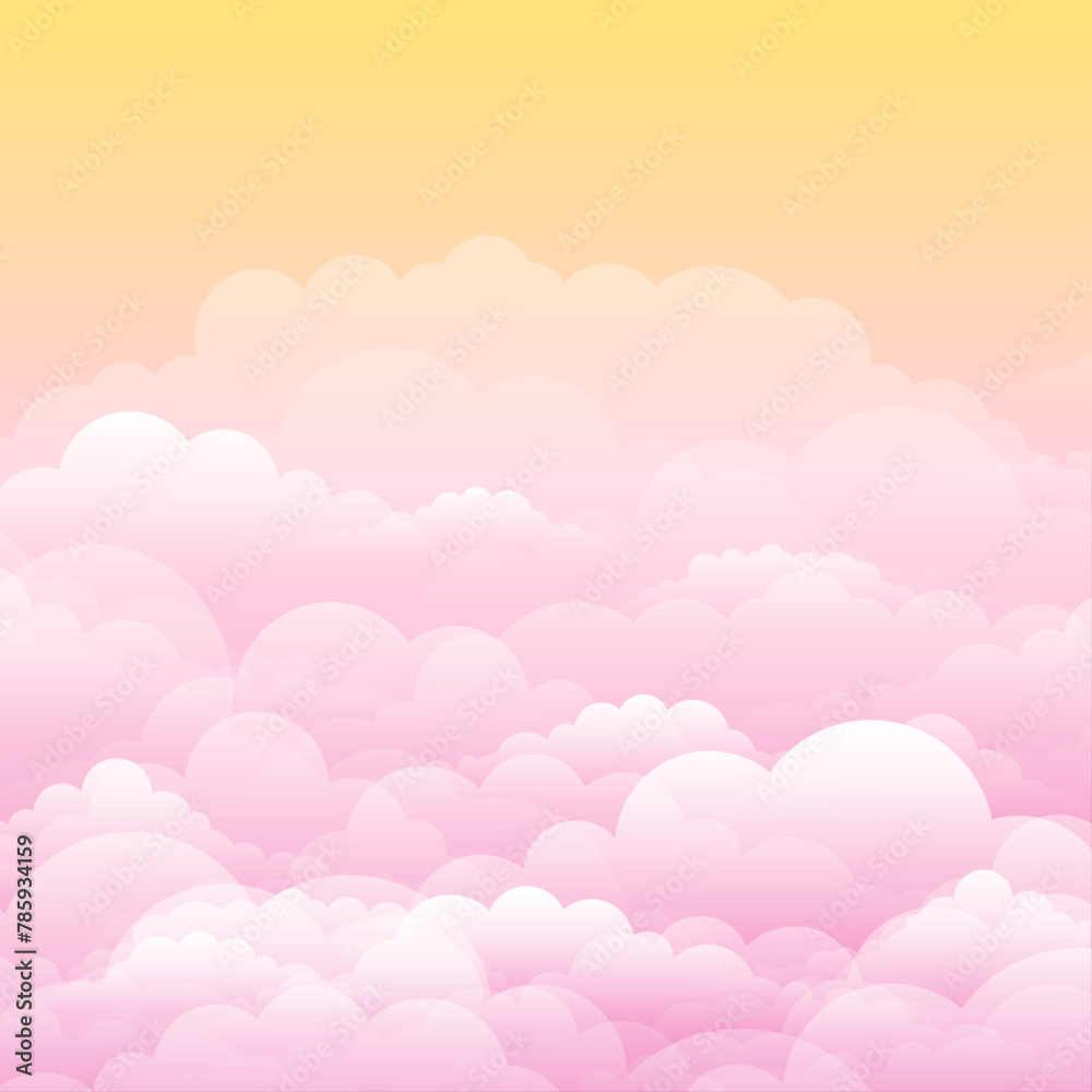 Clouds background template modern pastel colors