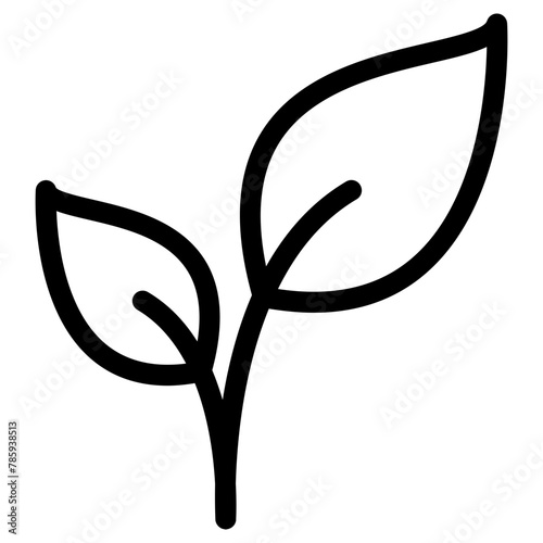 leaf icon, simple vector design