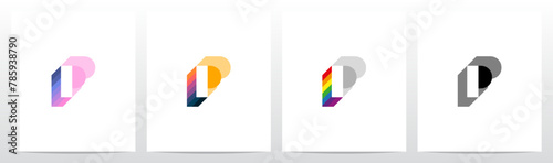 Spectrum Prism Color Letter Initial Logo Design P