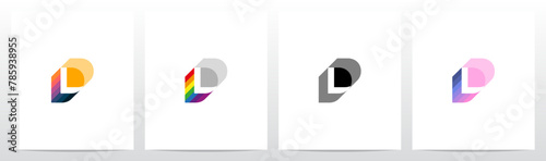 Spectrum Prism Color Letter Initial Logo Design D