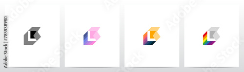 Spectrum Prism Color Letter Initial Logo Design K