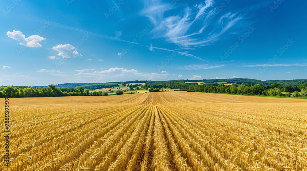 a panoramic view of a sprawling wheat field with rows of golden crops that stretch to the horizon a panoramic view of a sprawling wheat field with rows of golden crops that stretch to the horizon