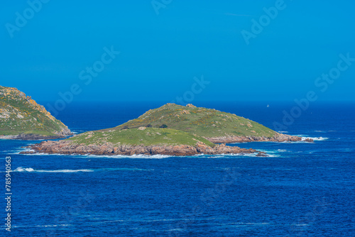 Scenic view of the Sisargas Islands, a small archipelago on the Atlantic Coast of Galicia, Spain