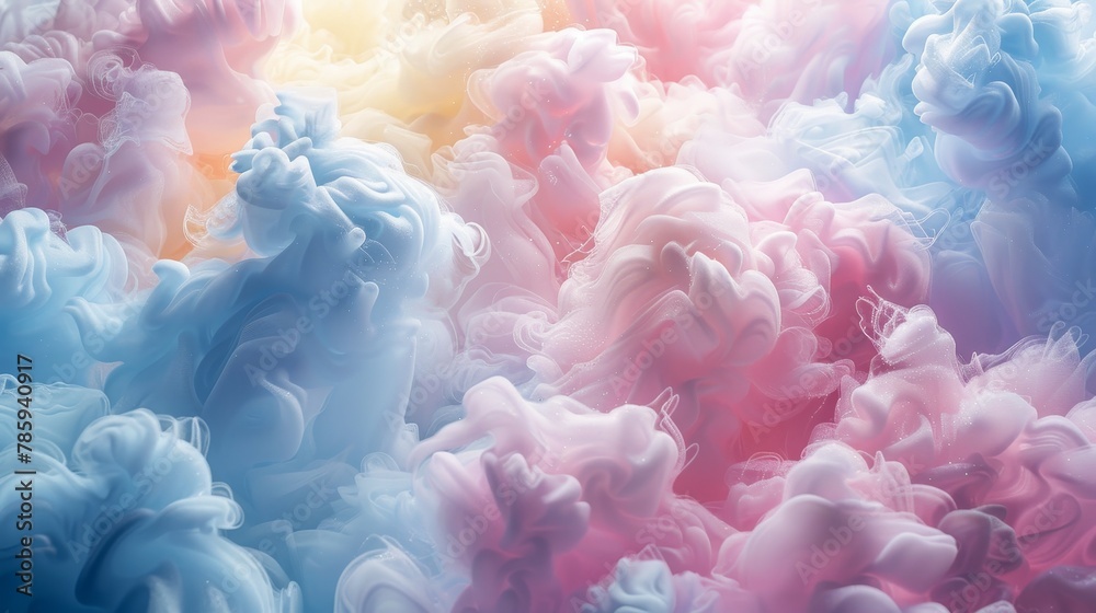 Fototapeta premium An abstract background resembling fluffy cotton candy