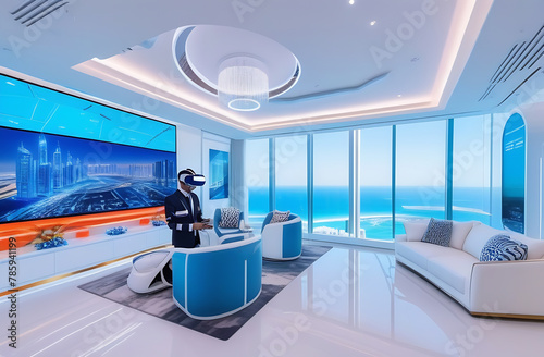 Modern office of a luxury real estate developer in the UAE, virtual tour