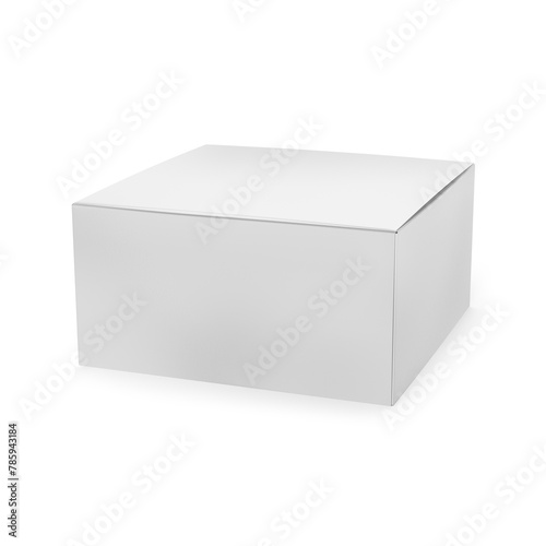 Cardboard Box Mockup Isolated on Background. 3D Rendering © Khaled