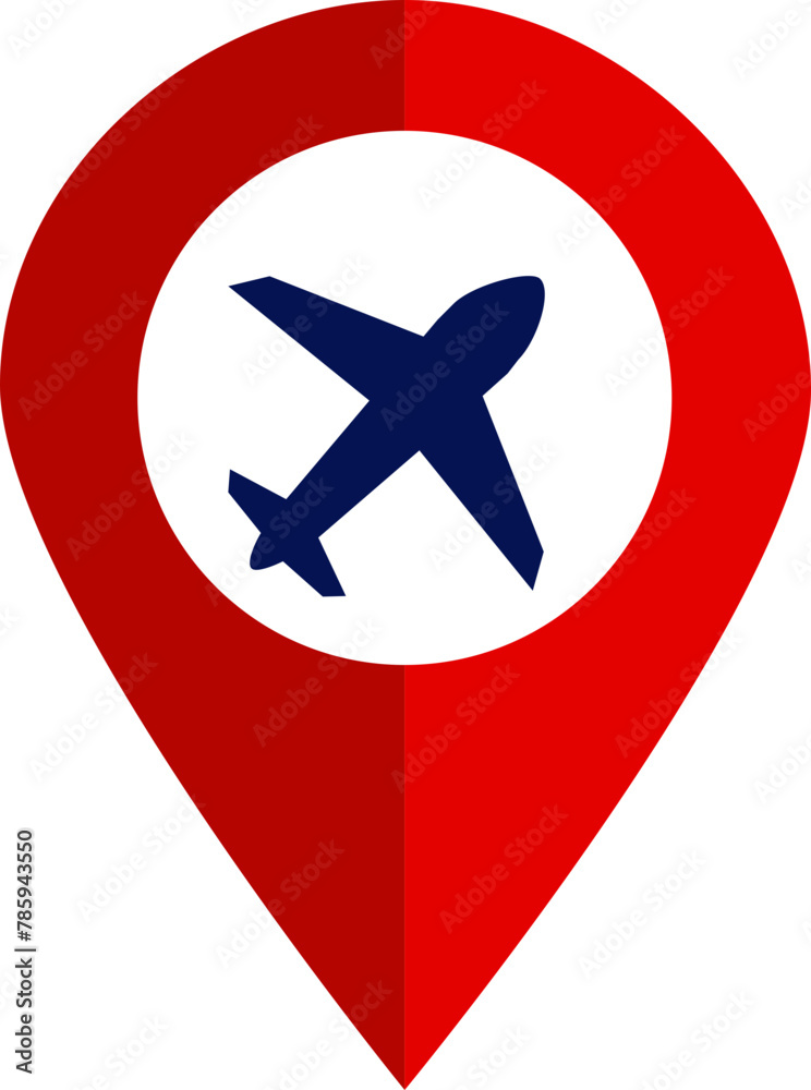 Obraz premium map pin point location icon, flight sign icon
