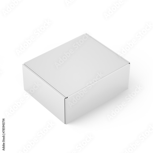 Cardboard Box Mockup Isolated on Background. 3D Rendering