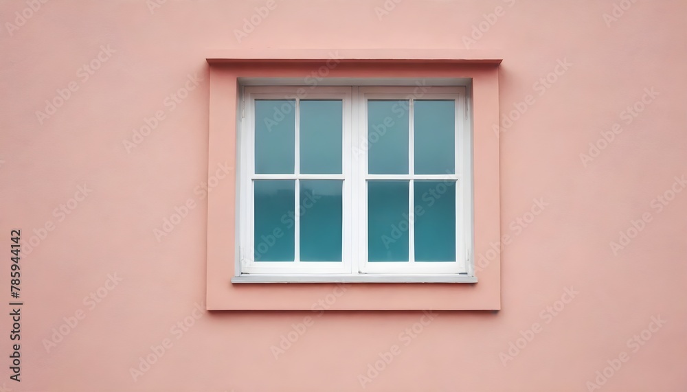  A window on a tone on tone background. Concept art.