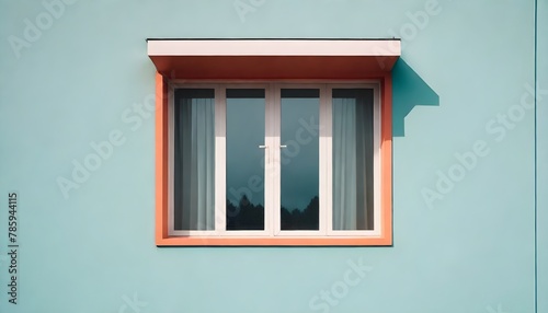  A window on a tone on tone background. Concept art.