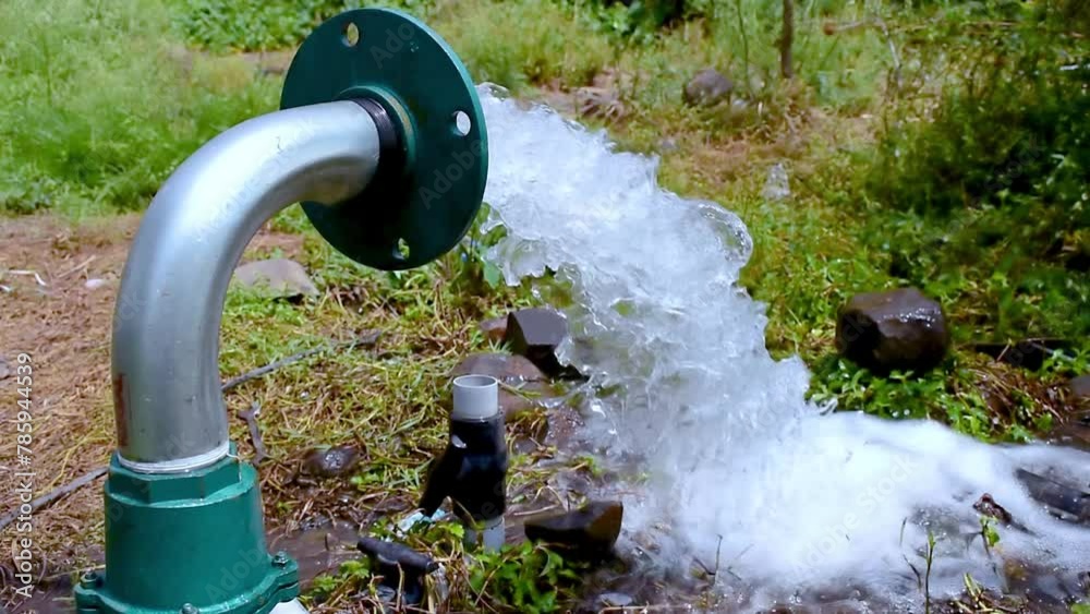 water flow from pipe to canal for agriculture fields water flow from pipe to canal for agriculture fields