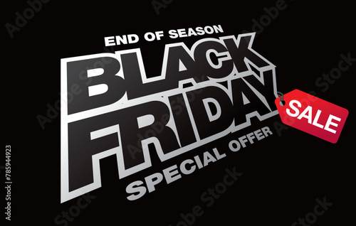 Black friday sale banner layout design