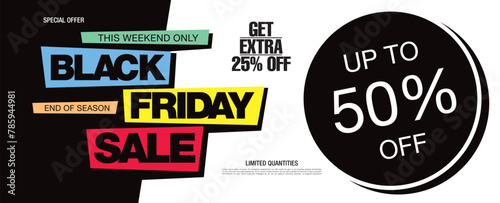 Black friday sale banner layout design