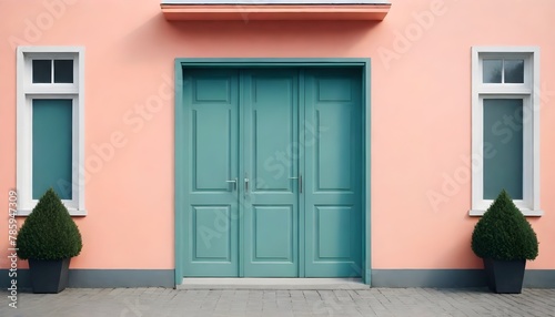 A door on a tone on tone background.