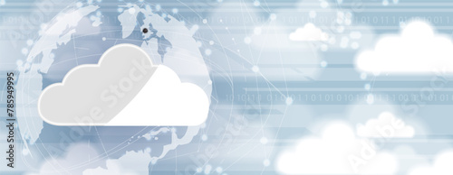 Modern cloud technology. Integrated digital web concept background