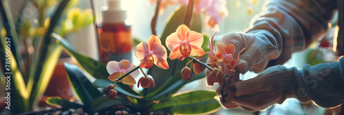 Devotion to Orchid Care: Ensuring the Flourish of Exotic Blooms in a Controlled Environment photo