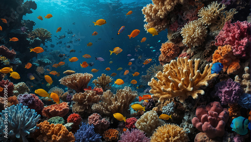 coral reef and fish © Ameerhamza