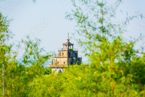 Majianglong Watchtower in Kaiping, Jiangmen, Guangdong, China photo