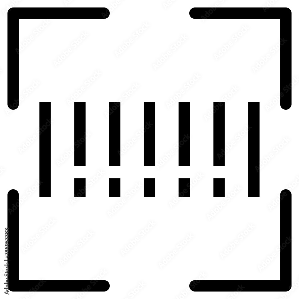 scan icon, simple vector design