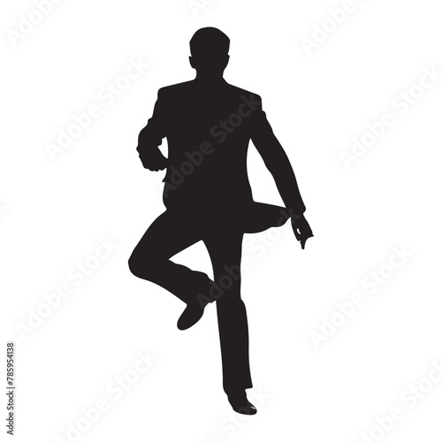 Dynamic Businessman Silhouette illustration