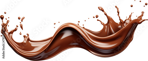 chocolate splash on a transparent background