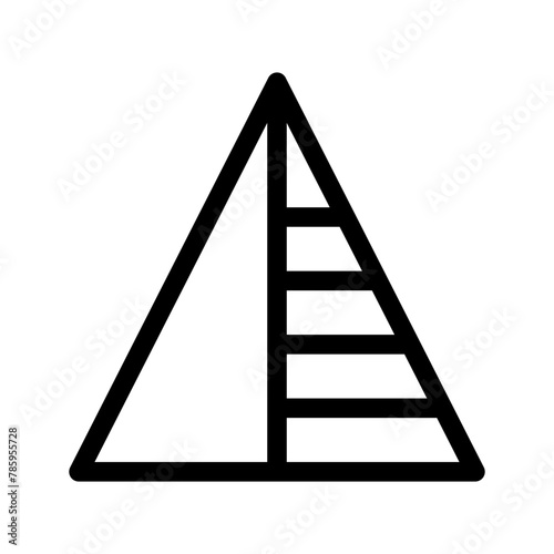 Pyramid Chart Icon Vector Symbol Design Illustration