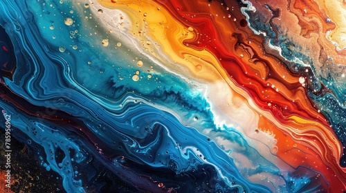 A cascade of vibrant hues melting into one another, creating a mesmerizing tapestry of abstract beauty. 8k, realistic, full ultra HD, high resolution, and cinematic © Amer