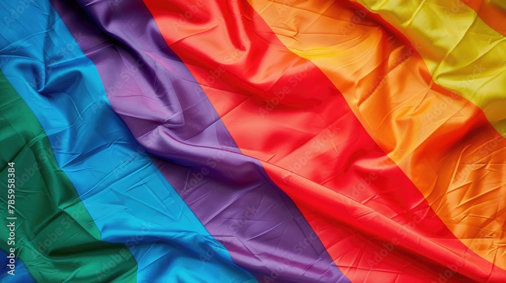 Waving colorful rainbow flag background. Gay pride parade. Lgbt ...