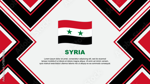 Syria Flag Abstract Background Design Template. Syria Independence Day Banner Wallpaper Vector Illustration. Syria Vector