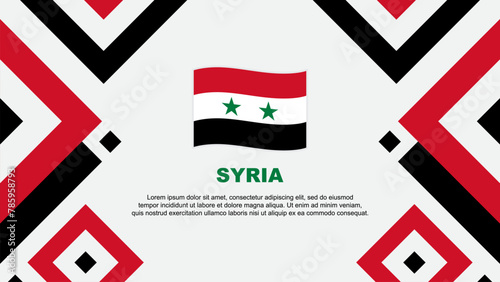 Syria Flag Abstract Background Design Template. Syria Independence Day Banner Wallpaper Vector Illustration. Syria Template
