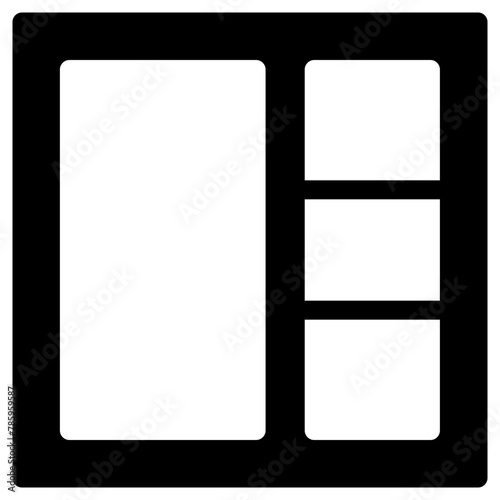 layout icon, simple vector design