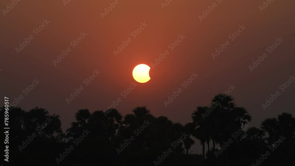 Solar Eclipse Timelapse Celestial Convergence 2023 , Bihar, India Solar Eclipse Timelapse Celestial Convergence 2023 , Bihar, India