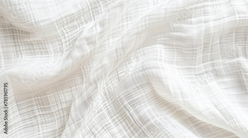 Elegant Draped White Sheer Fabric Detail