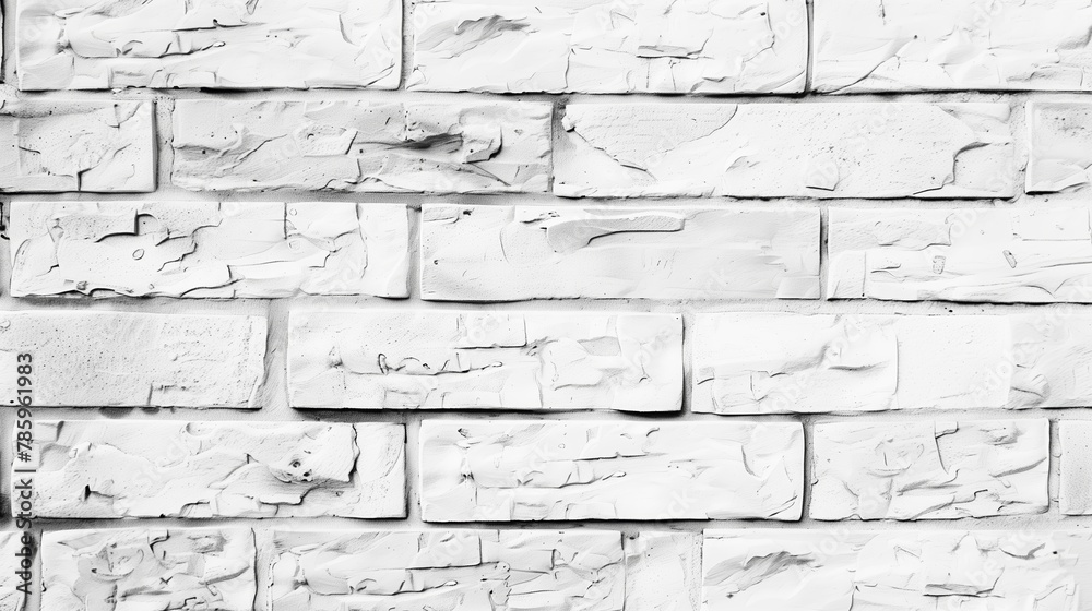 Fototapeta premium Abstract White Painted Brick Wall Texture