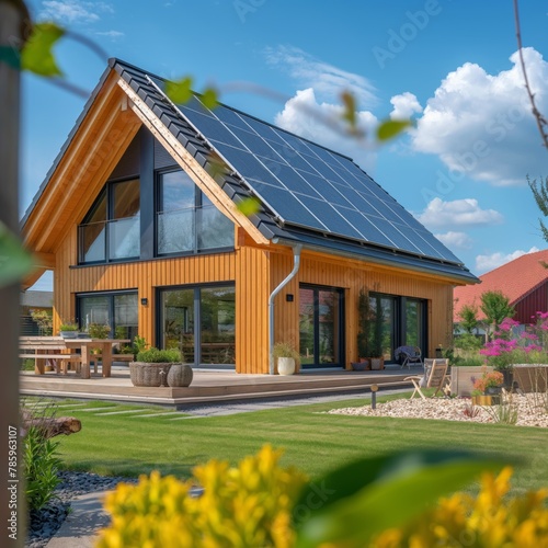 solar panels on the roof