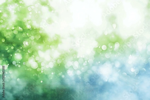 Abstract green and blue bokeh background with grunge texture