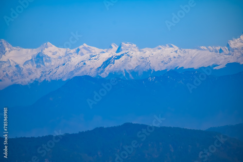 Very high peak of Nainital, India, the mountain range which is visible in this picture is Himalayan Range, Beauty of mountain at Nainital in Uttarakhand, India © rahul