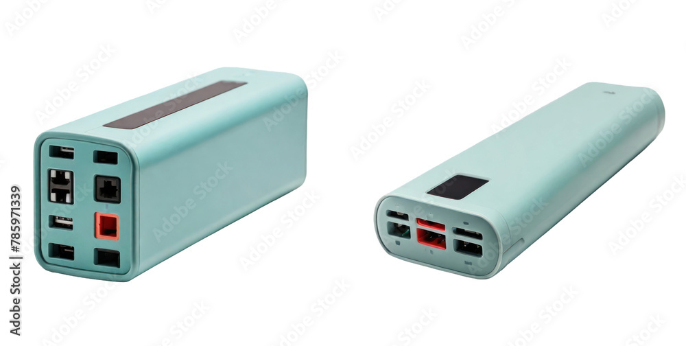 set of power bank isolated on transparent background