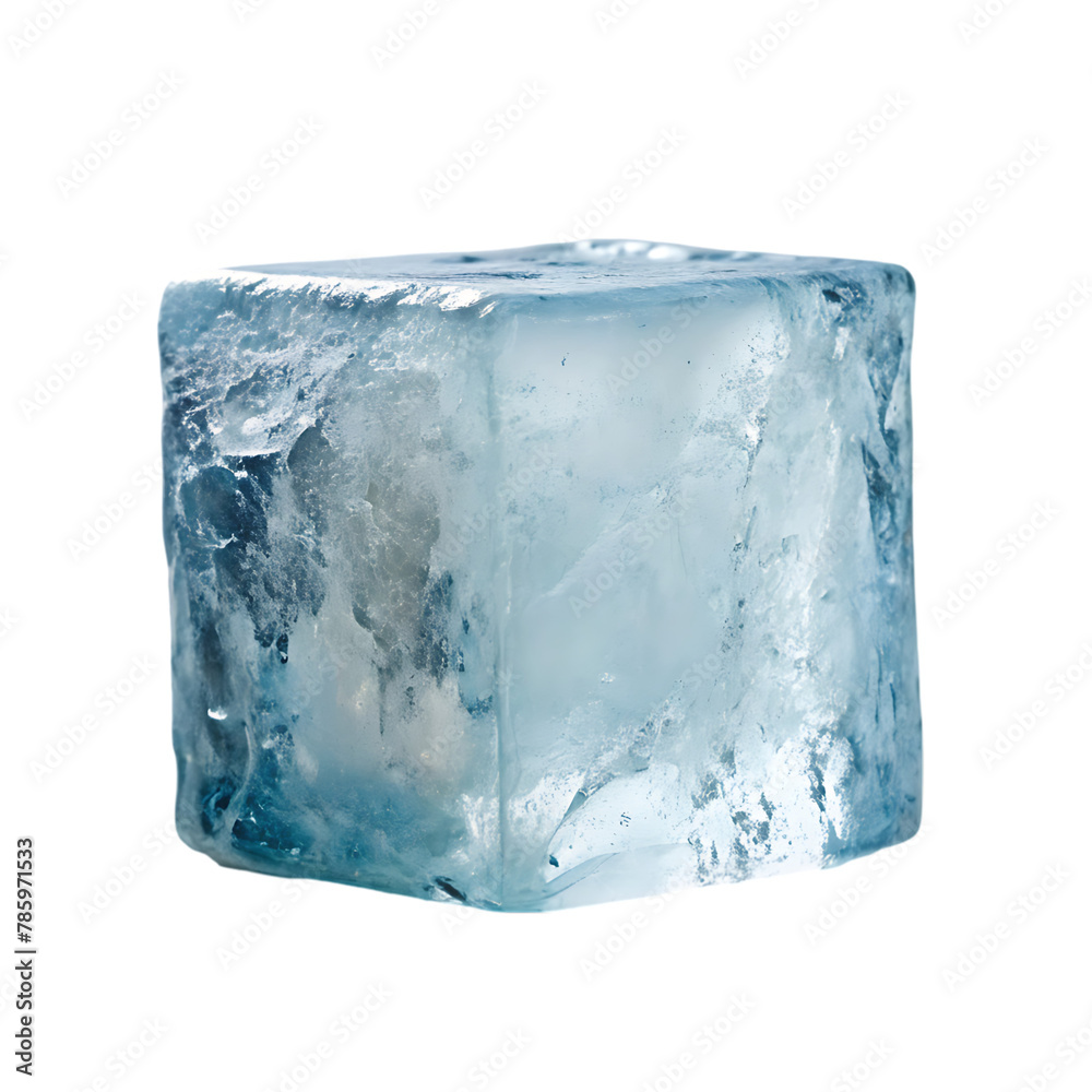 Obraz premium ice cubes on transparent background 3d rendering