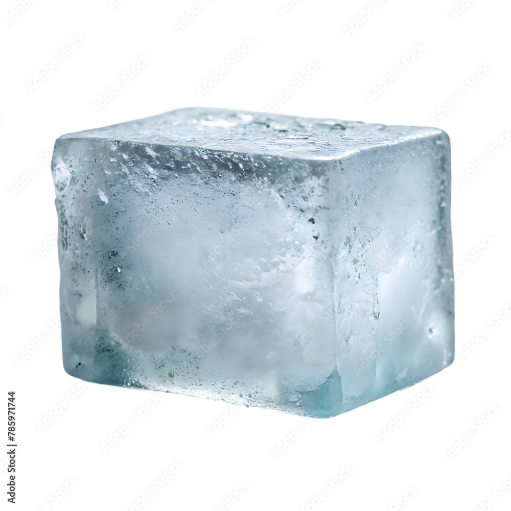Obraz premium ice cubes on transparent background 3d rendering