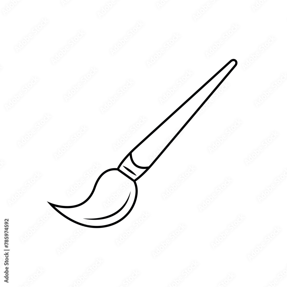 Simple paint related line icon. brushes icon, paint plate icon. vector illustration. Simple paint related line icon. brushes icon, paint plate icon. vector illustration.