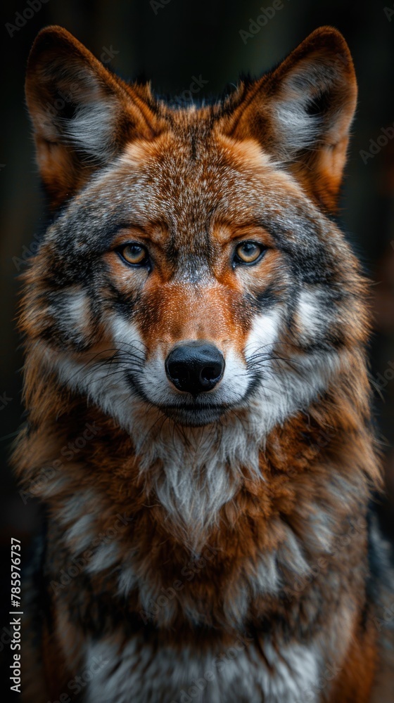 Fototapeta premium portrait Indian wolf in natural environment