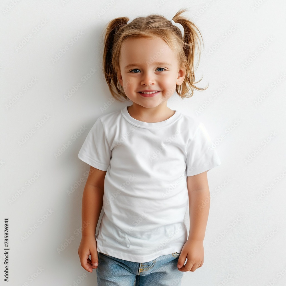 Infants, Baby Summer Short Sleeve White T-Shirt Mockup Infants, Baby Summer Short Sleeve White T-Shirt Mockup