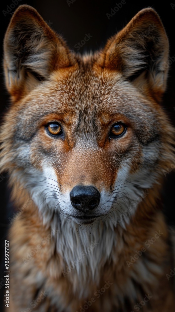 Fototapeta premium portrait Dingo wolf in natural environment