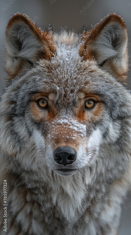 Fototapeta premium portrait Alaskan tundra wolf in natural environment